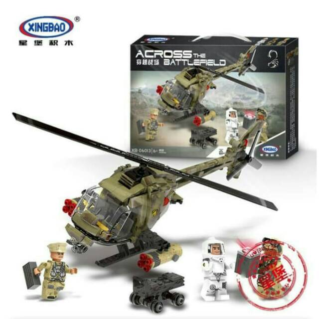 Bricks Helicopter Fighter War Army Lego KW