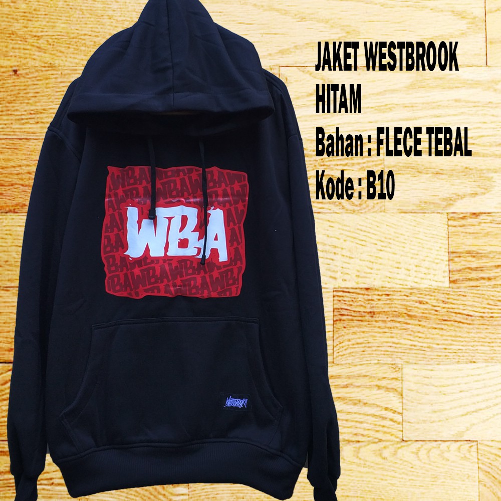 HOODIE WESTBROOK HITAM WBA B10