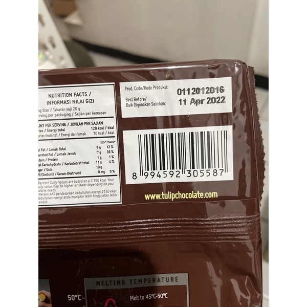 1 KG DARK CHOCOLATE TULIP 1 KG / DARK COMPOUND TULIP