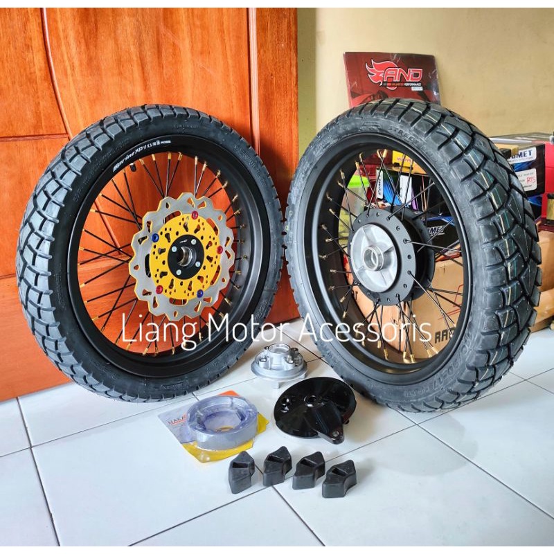 Sepaket Velg Tromol Set Jari2 Plus Ban - Paketan Velg Suzuki Thunder / Thunder 110 / Thunder 125