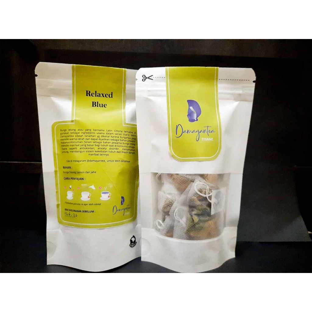 

Teh bunga Telang mix lemon dan Jahe