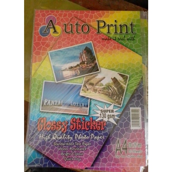 

Kertas Stiker Glossy A4 Autoprint 130gsm