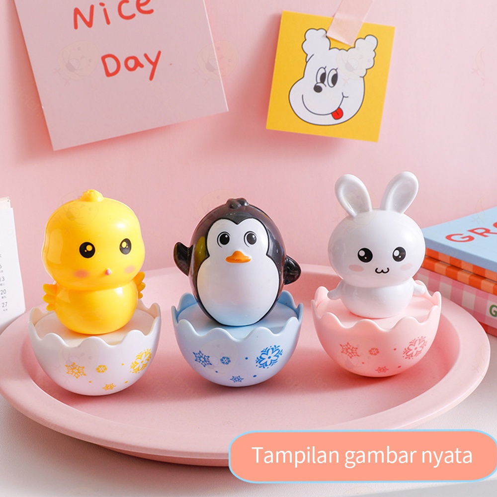 Poney Mainan anak bayi kartun Tumbler lucu dengan suara