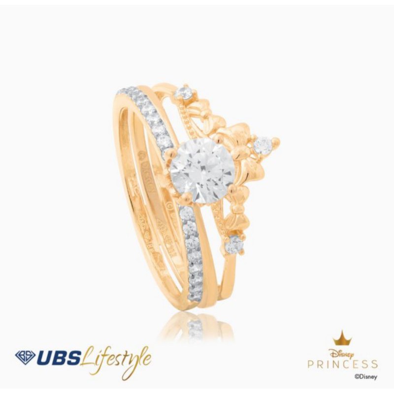 CINCIN EMAS UBS DISNEY PRINCESS SNOW WHITE - 17K GOLD - CCY0133