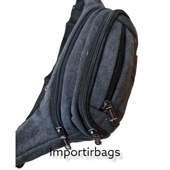 Importirbags !!! Tas pinggang pria / waistbag / weistbag waist bag selempang sling bag kanvas importirbags