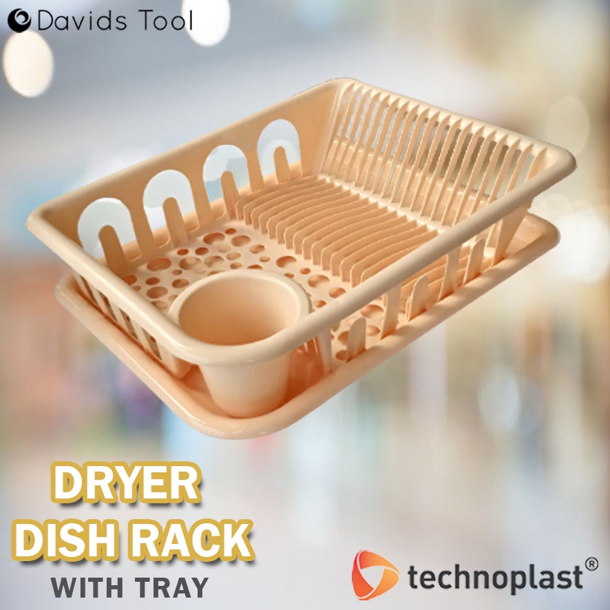 Rak Pengering Piring Plastik Dapur Dish Rack Minimalis Tehnoplast