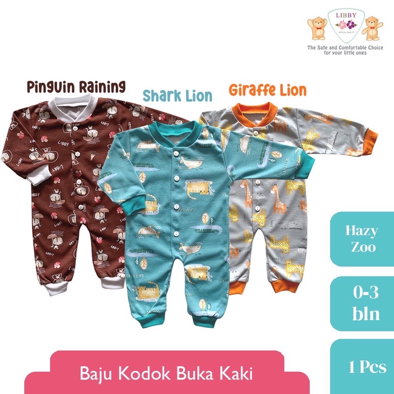 (ECER) Libby Baju KODOK Panjang 0-6 bulan / Sleepsuit