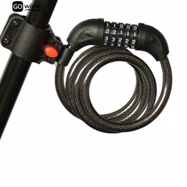 KUNCI ANGKA SEPEDA SPIRAL NOMOR SAFETY LOCK KOMBINASI 5 ANGKA NOMOR