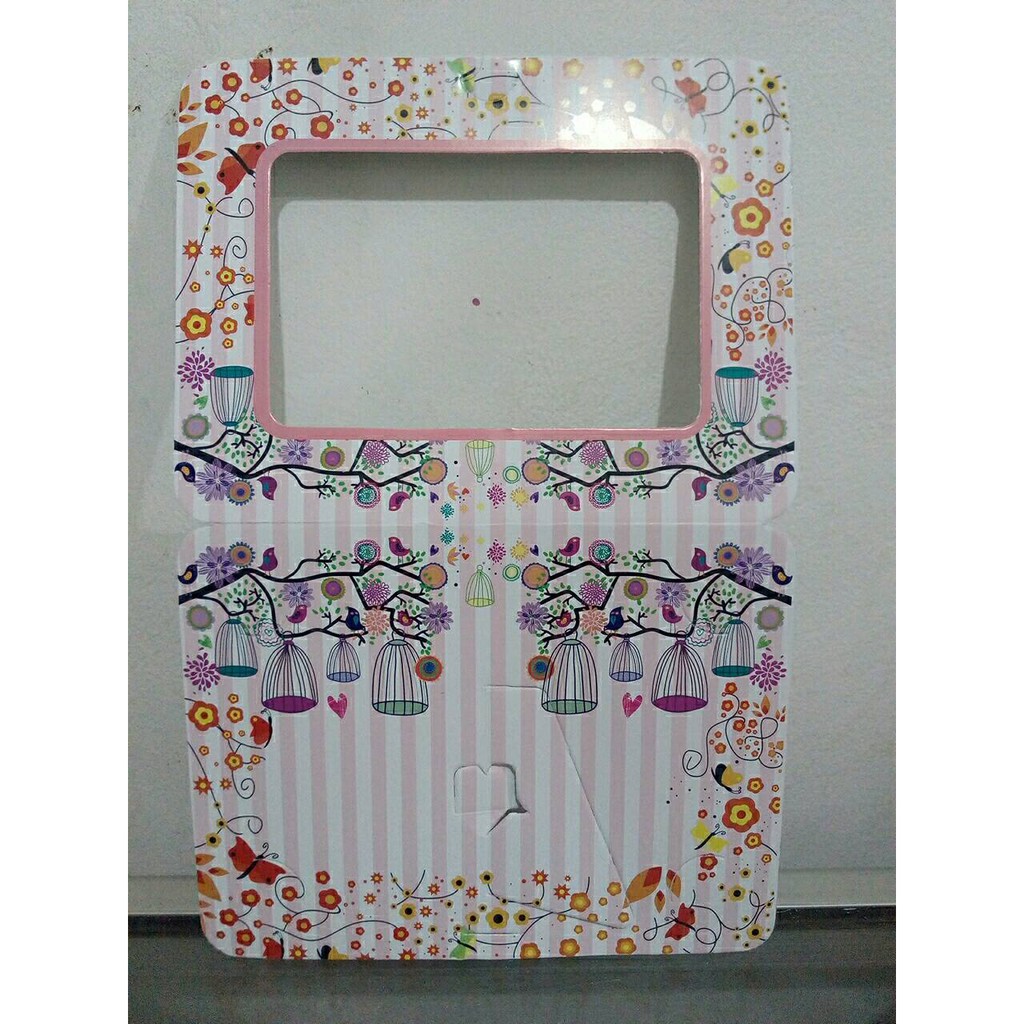 paper photo frame  bingkai foto kertas untuk photo booth 4R motif sangkar burung