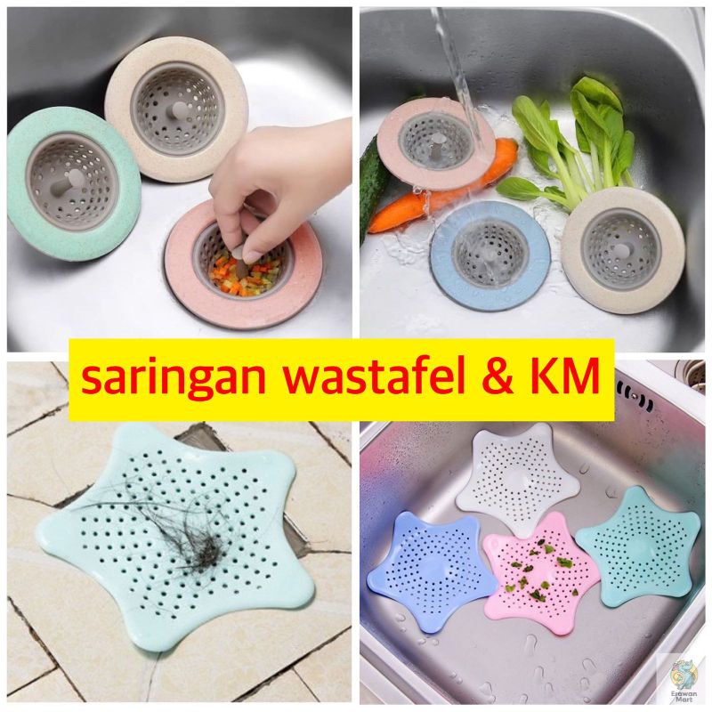 Saringan pembuangan air / penutup lubang kamar mandi Hair stopper saringan air saringan kamar mandi