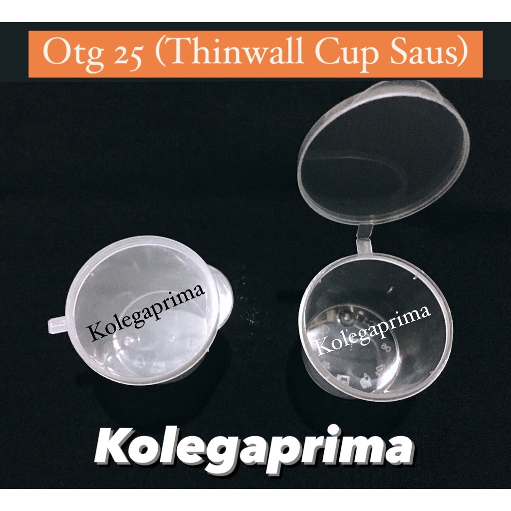 THINWALL CUP SAOS KLIP 25ML/ OTG 25/ WADAH PLASTIK SAOS SAMBAL MAYONAISE ANTI BOCOR ISI 50PCS