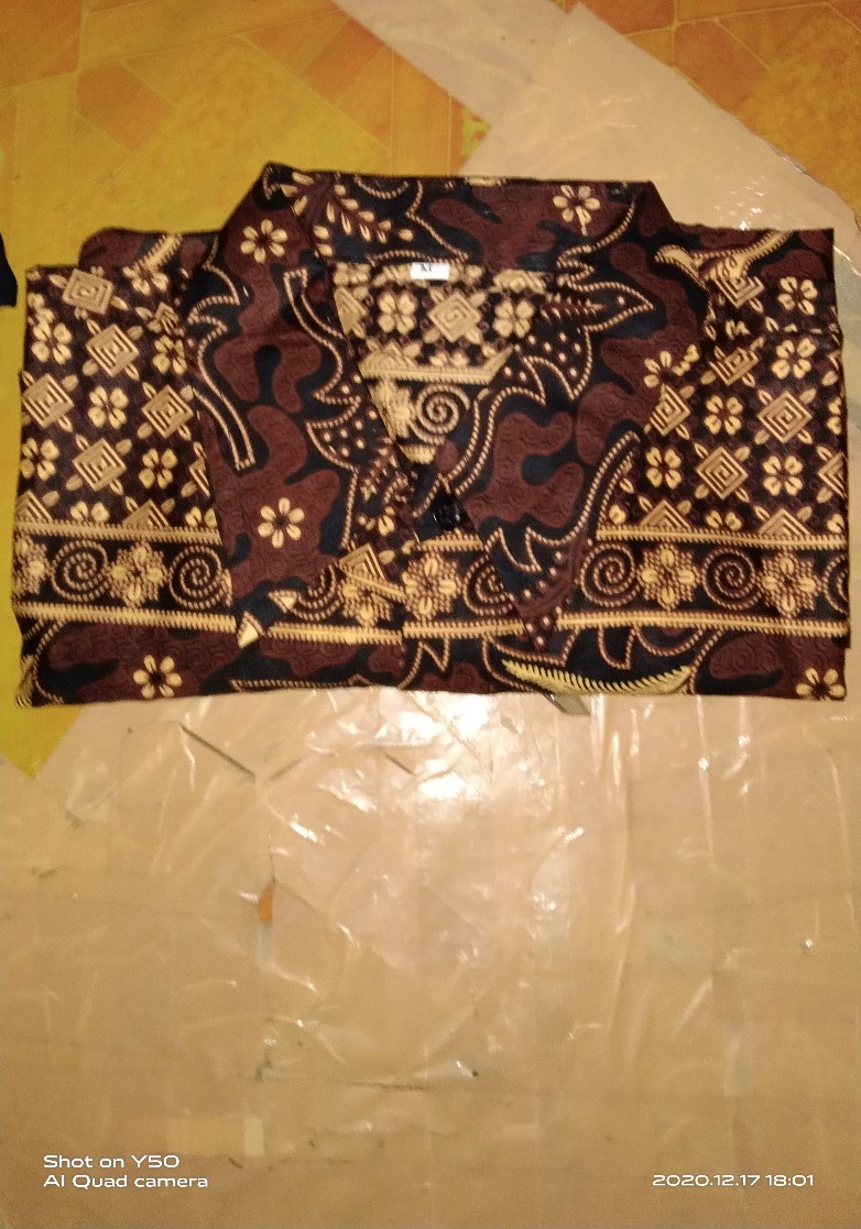 Bswart Batik Hrb026 Kenongo Hem Pendek Padi Pekalongan M L Xl Batik Pria Murah Modern Grosir