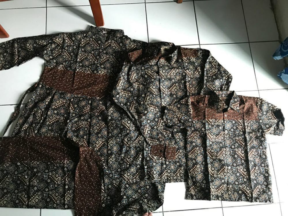 Batik Couple Keluarga Batik Jumbo Motif Mataram Pekalongan/atasan Wanita Kembang Langit/gamis Dewasa
