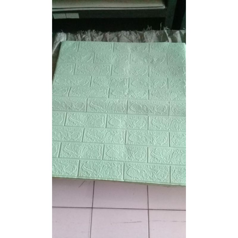 Ada toko di Medan utk cek brg . 3d 3 dimensi wallpaper Foam stiker batu bata sticker timbul-2