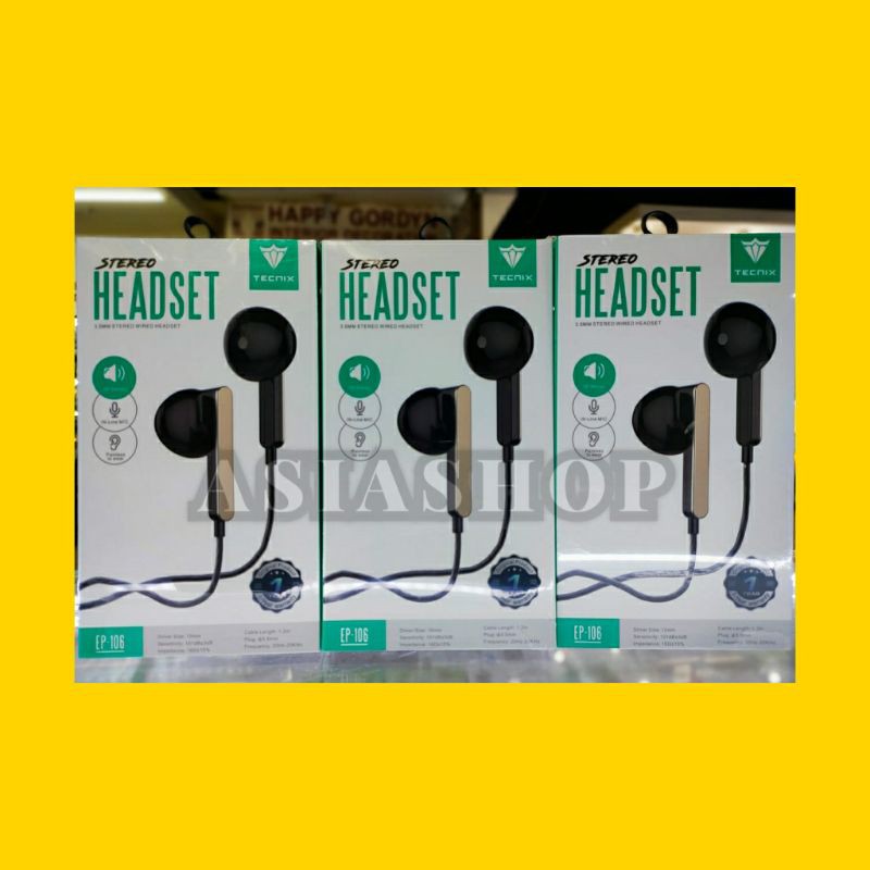 Headset Earphone TECNIX EP-106 New