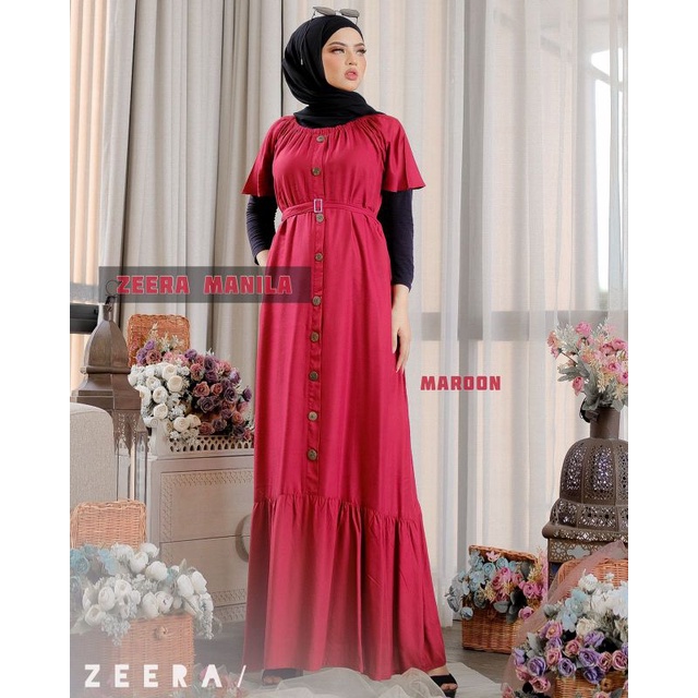 Daster arab ZEERA MANILA Dress Rayon Busui lengan pendek