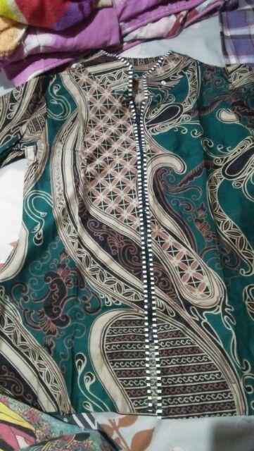 Blouse Batik Wanita • Motif Random 2 Zipper Depan ( Busui ) • Atasan Batik Wanita