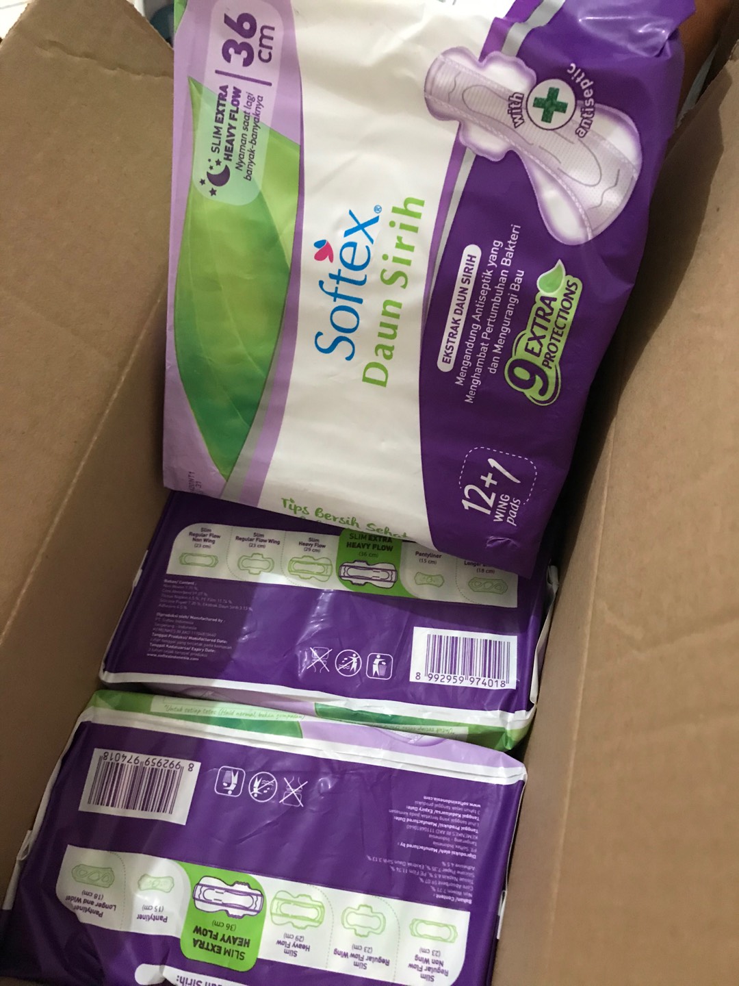 Softex Daun Sirih Sirih Pembalut 36 cm 12s + 1 | Shopee