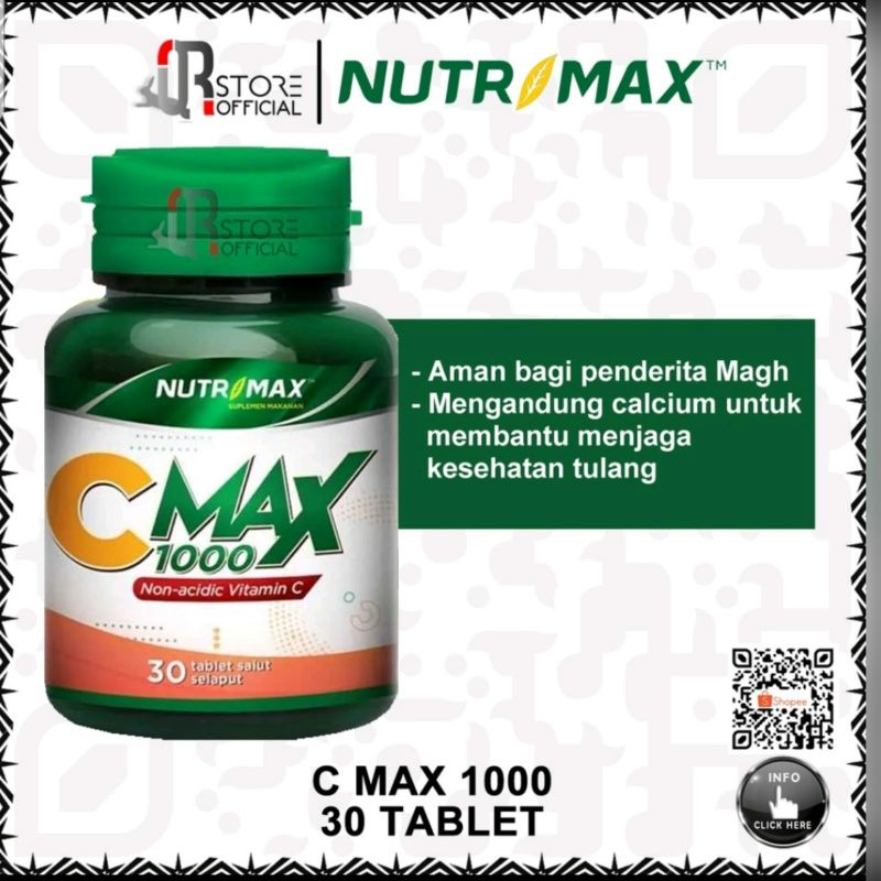 NUTRIMAX CMAX C MAX 1000MG NON-ACIDIC VITAMIN C VIT C