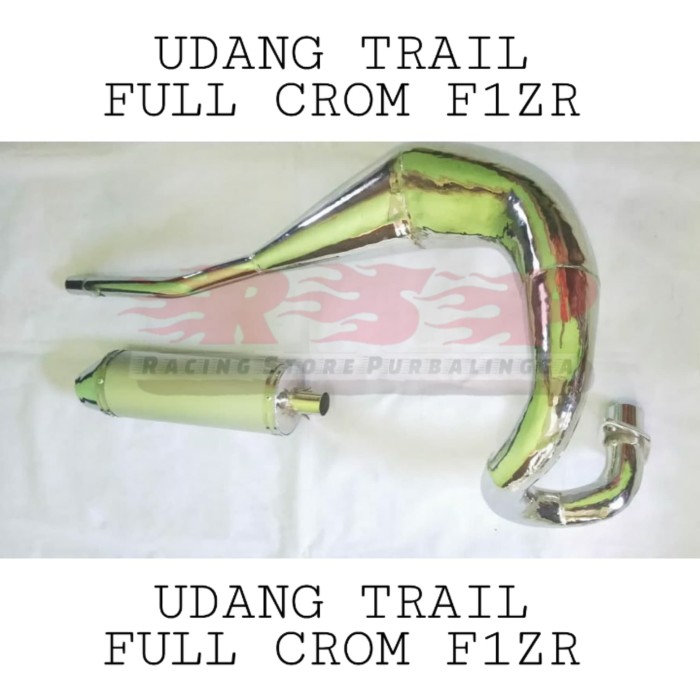 KNALPOT F1ZR FIZR UDANG TRAIL FULL CROM