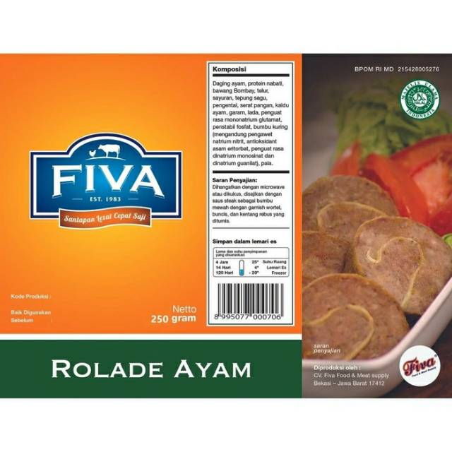 

FIVA Rollade ayam enak dan HALAL - 250gr