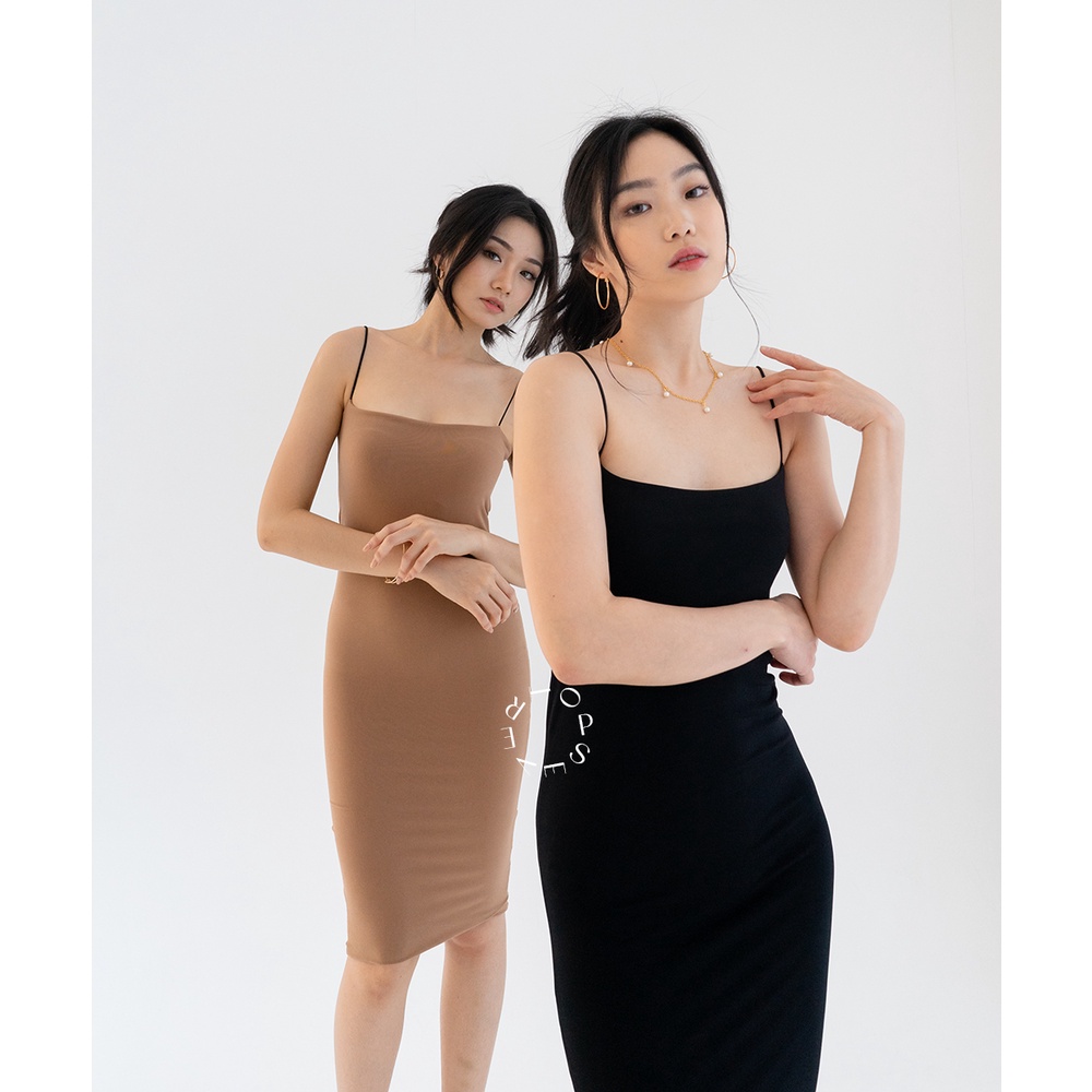 Evertops | Spaghetti Bodycon Dress || Dress Wanita