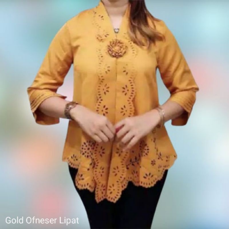 Kebaya Encim Modern katun laser cut Ofneser-4