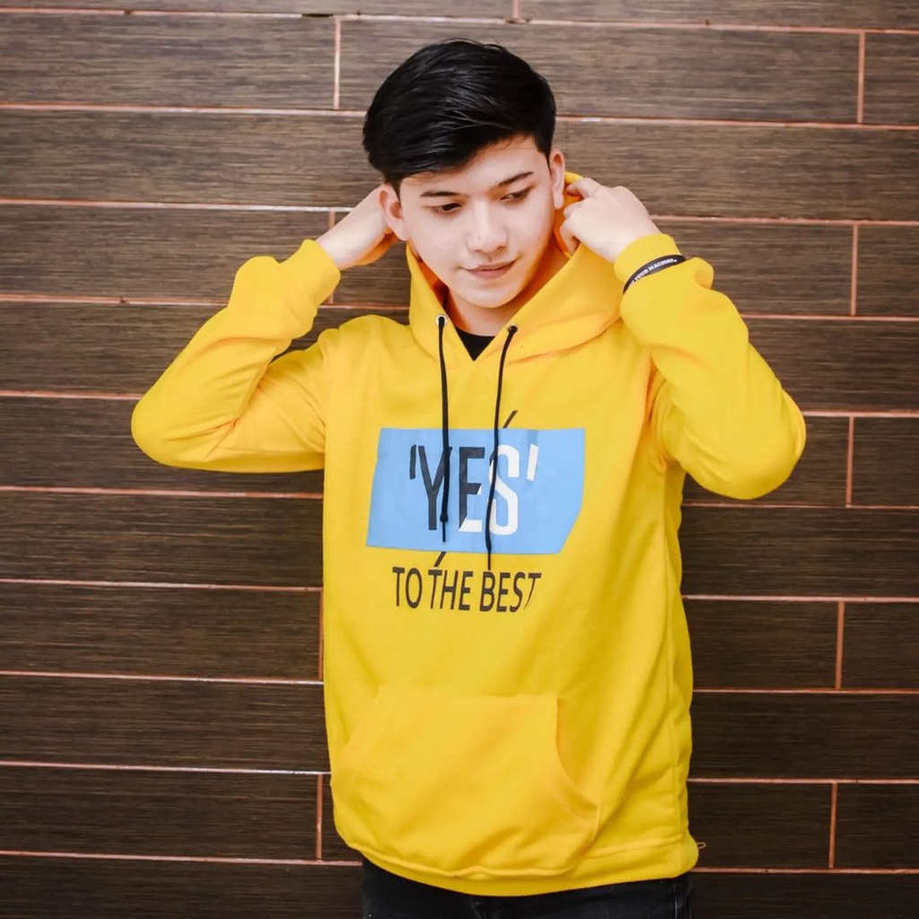 Hoodie Yes To The Best Hoodie Sweater Motif Terbaru Bahan Fleece