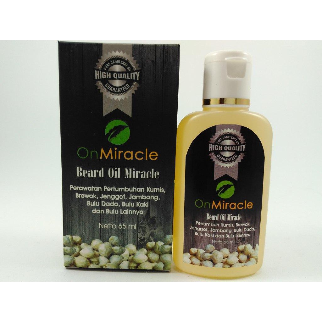 Jual Minyak Penumbuh Jenggot Jambang Kumis Brewok Bulu Dada Beard Oil Miracle Indonesia Shopee Indonesia