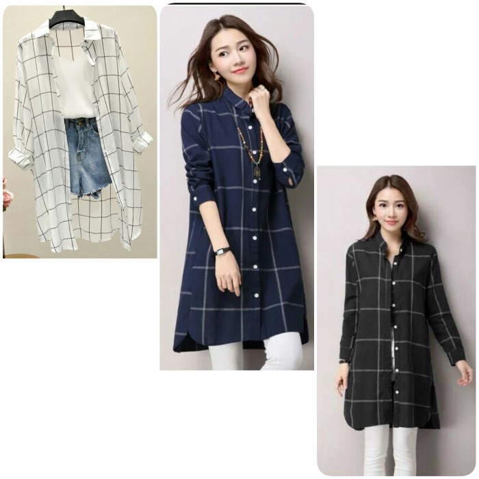 Tunik Kotak / Dress Kotak / Cardi Kotak / Dress Cube / Long Kemeja