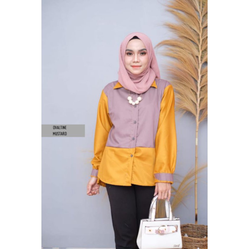 PROMO BLOUSE 2TONE TOYOBO JUMBO XL-XXL