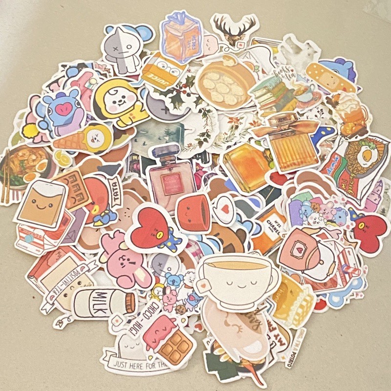 (15 PCS) RANDOM AESTHETIC STICKER CUTE KAWAII MURAH STICKER LAPTOP HP BUJO-1