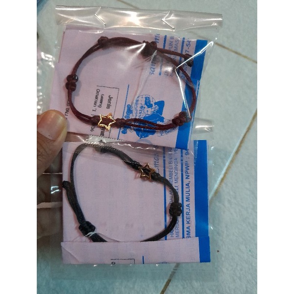 gelang tali hiasan emas