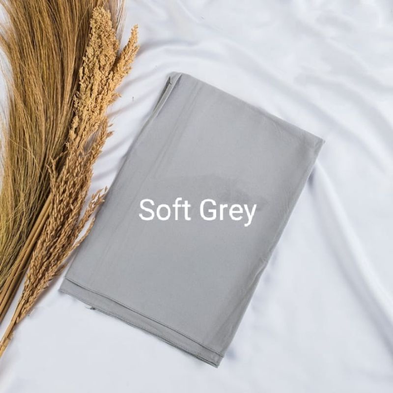 [175X75 CM] Jilbab Pashmina Polos Crepe Diamond Italiano Umama-Soft Grey