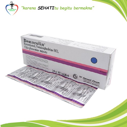 DEMACOLIN TABLET OBAT DEMAM PILEK STRIP AMPUH