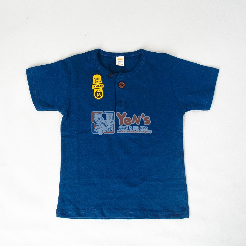 LITTLE LUAN - Kaos Anak Kancing Premium (Wooden Buttons) Unisex