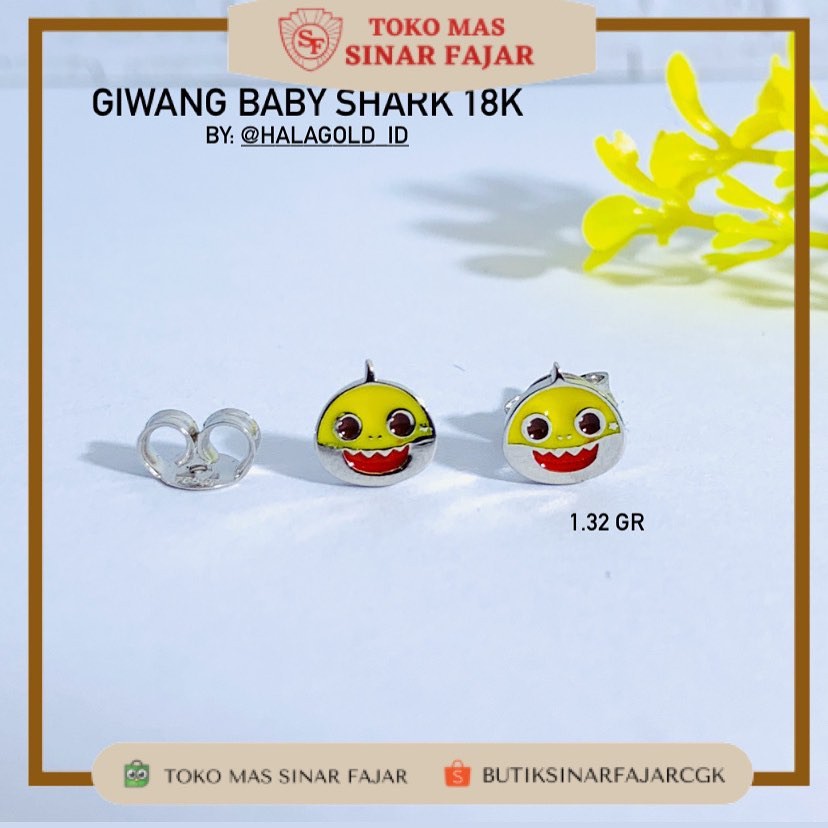 Giwang Hala Gold Baby Shark 18K - EA200262 (BACA DESKRIPSI PRODUK)