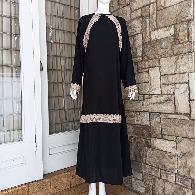 ABAYA DUBAI HITAM JETBLACK jumbo