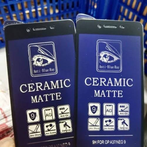 NEW OPPO A32 A33 A52 A53 A53S A72 A73 A92 A93 TEMPERED GLASS CERAMIC MATTE ANTI BLUE RADIASI / ANTI MINYAK / ANTI PECAH FULL COVER - A/B