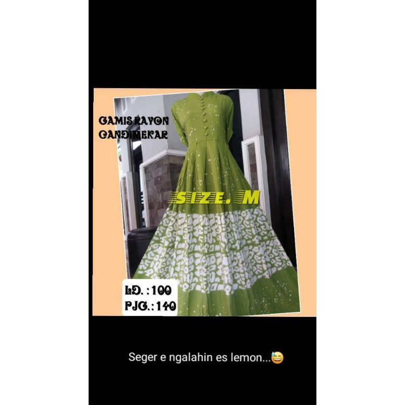 Gamis rayon candi mekar