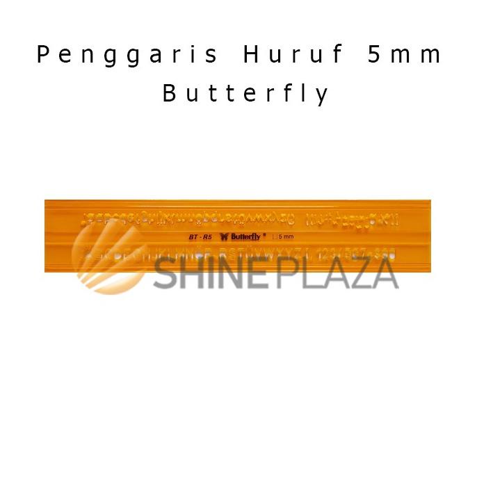 

[KODE V6449] Mal Huruf 5mm - Penggaris Sablon - Penggaris Huruf Butterfly BT-R5