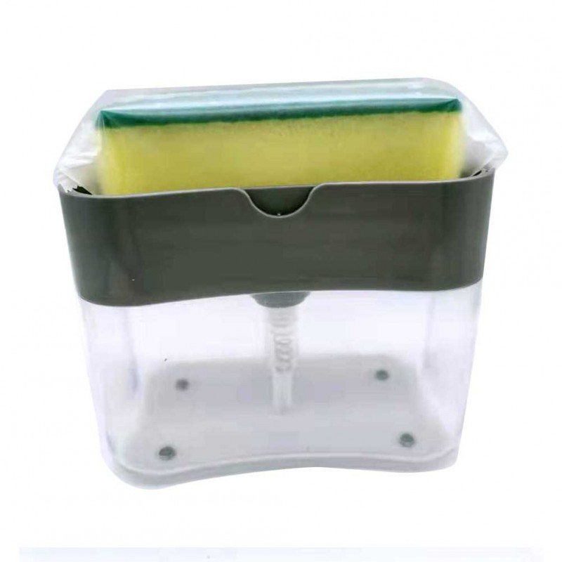 Kotak Dispenser Sabun Cuci Piring Houseen Hand Push Sponge Portable