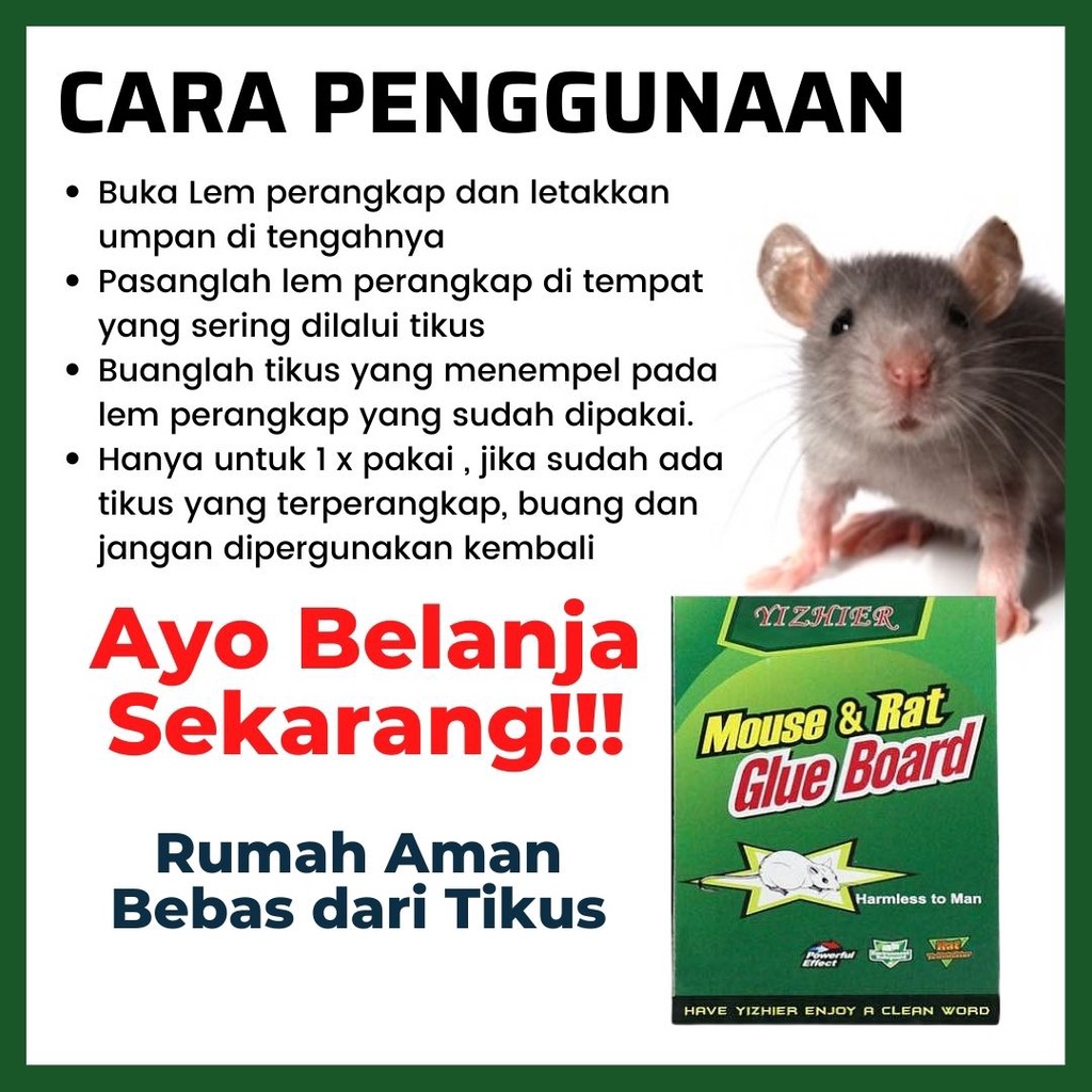 Lem Tikus PAPAN 70gr perangkap jebakan tikus Original Lem Kuat