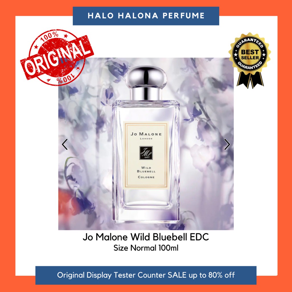 Jo Malone Wild Bluebell Parfum Original Authentic Tester Display
