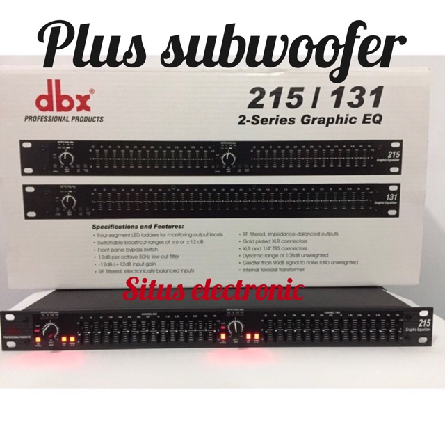 Equalizer dbx 215 dbx215 subwoofer output equaliser dbx