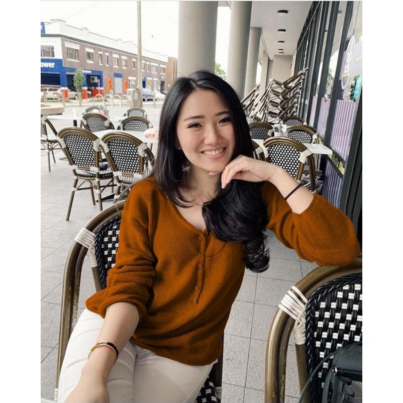 outer A03 3Button Rajut Bahan rajut halus goodquality K5D8 gardigan wanita kekinian berkualitas top 