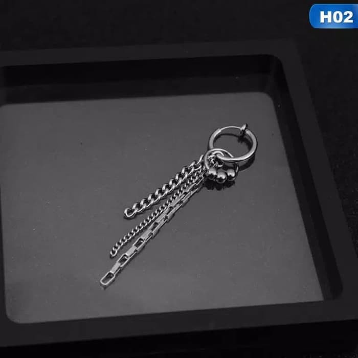 EE0449 - Anting JEPIT Tanpa Tindik Pria Wanita Kpop Korea BTS EXO NCT