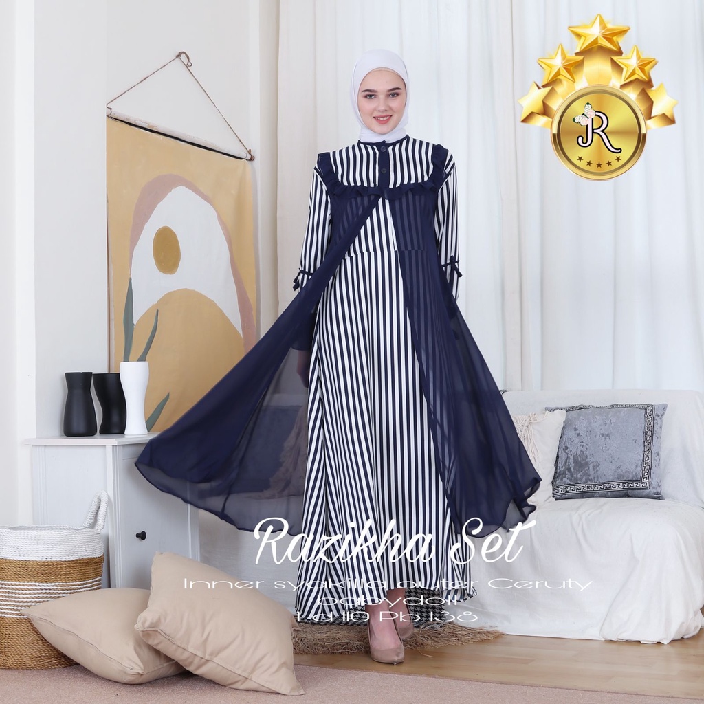 Pakaian Gamis Wanita Muslimah Terbaru 2022 Fashion Modern Lebaran Gamis Syakilla, Gamis Ceruty, Gami