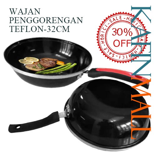 Wajan Bagus 32CM Wajan Bagus Teflon 32cm / Wajan Penggorengan Teflon 32cm