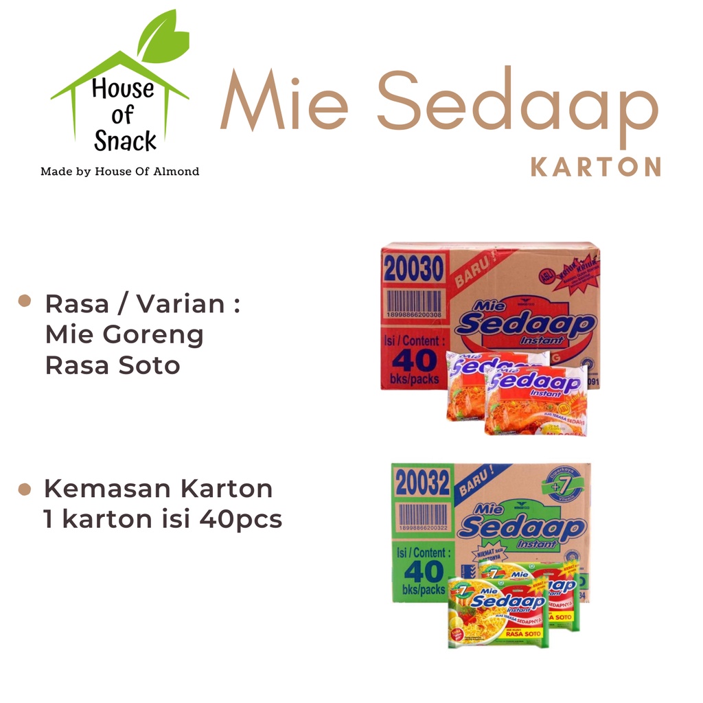 

Mie Sedaap Kemasan Kardus (40 pcs)